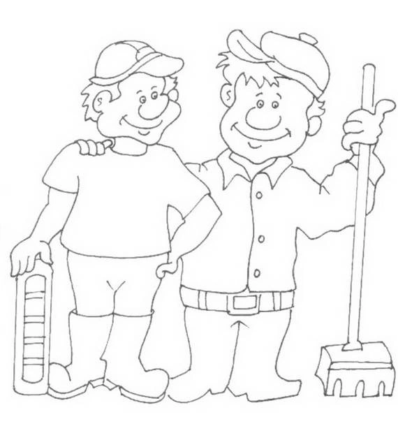 Coloring book two brothers labor day